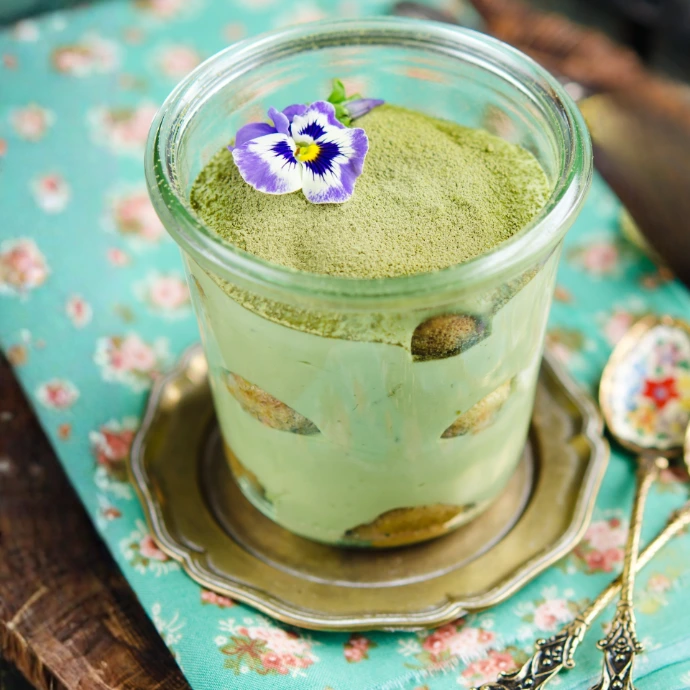 Dessert de spiruline à la poire 